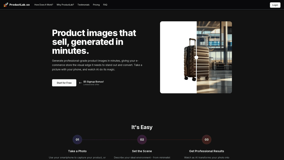 "Transform your product images instantly with AI, elevating your e-commerce store to the next level."