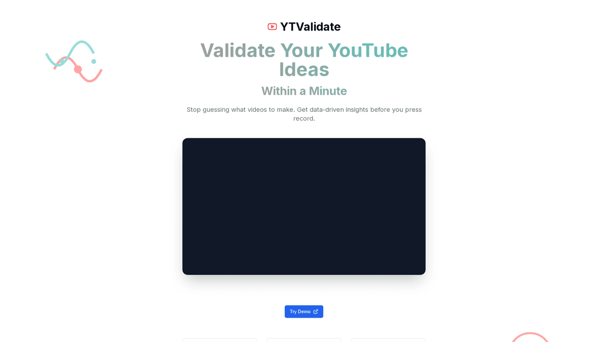 "Unlock Your YouTube Potential: Data-Driven Insights in Minutes."