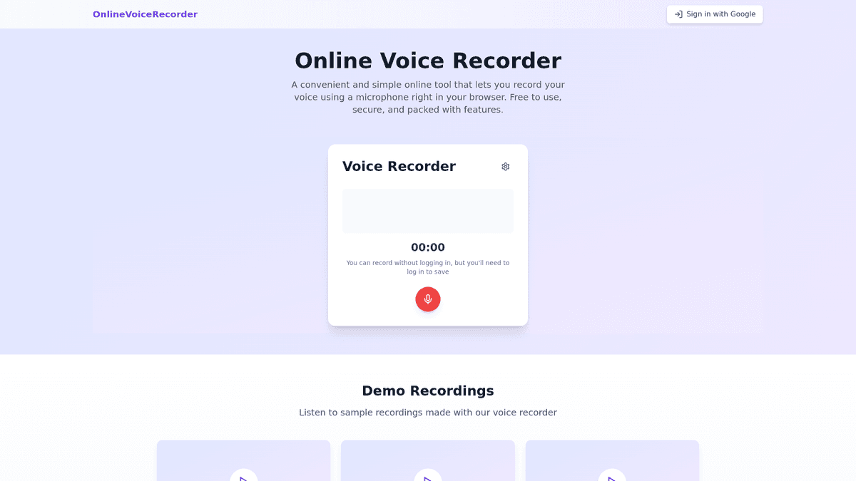 "Record your voice, anywhere, anytime."