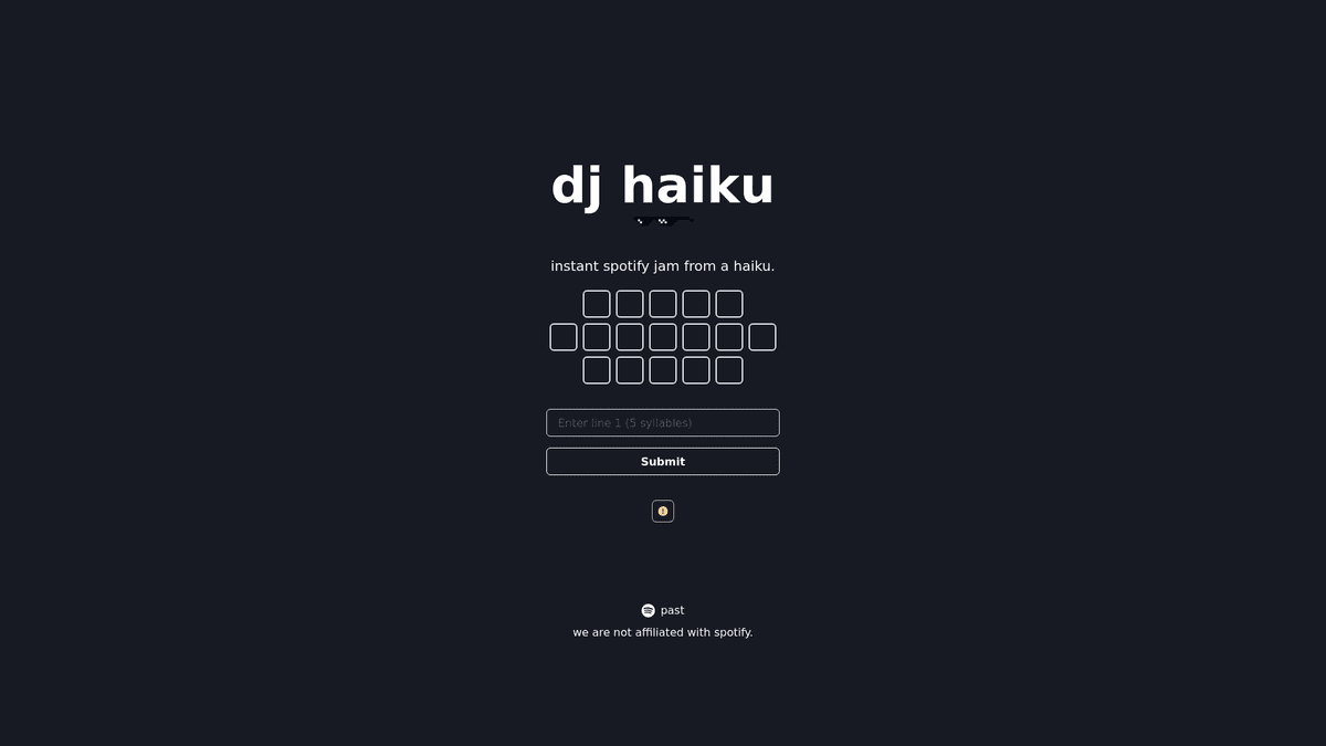 "Transforming Haikus into Instant Spotify Jams"